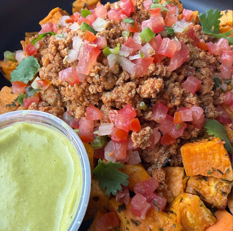 Honey Chipotle Sweet Potato Taco Bowl