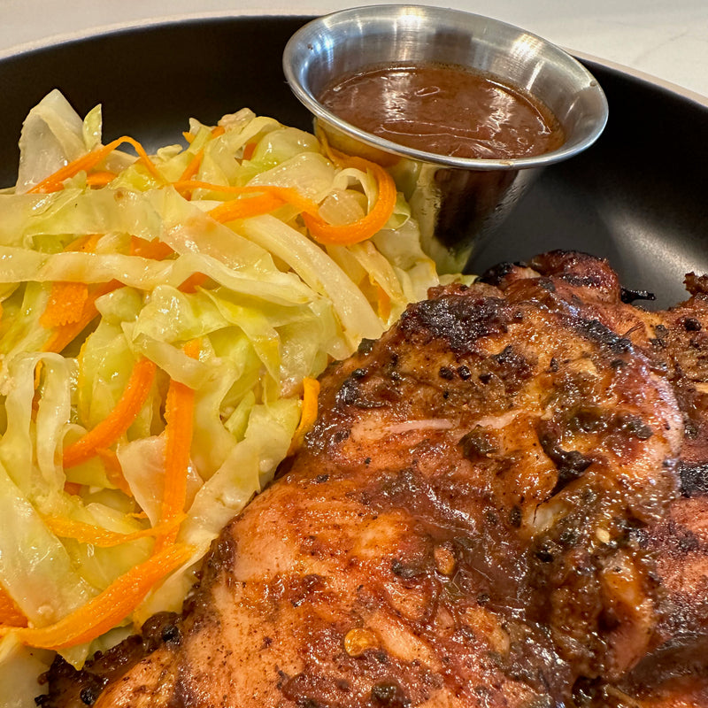 Jerk Chicken & Caramelized Cabbage