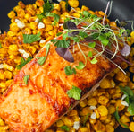 Salmon & Blackened Corn