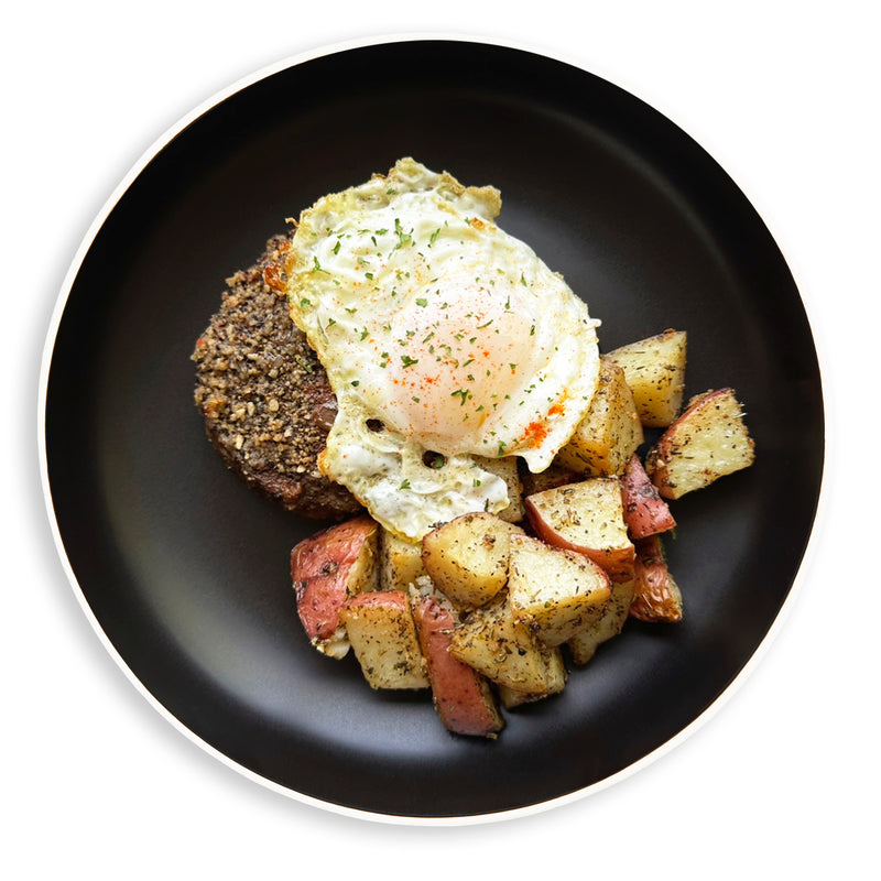 Breakfast Burger & Potatoes