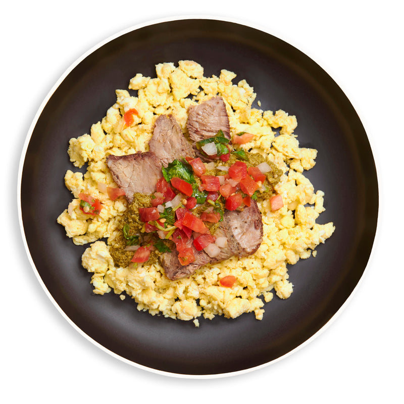Steak & Eggs w/ Pesto Drizzle